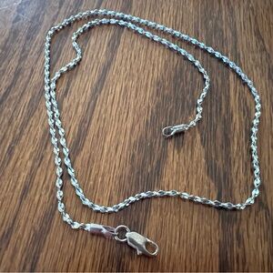Vintage 20” Silver 1.9mm Twist Chain
